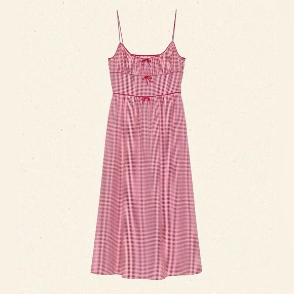 Doen Belline Sun Dress in Red Gingham - Picture 2 of 9